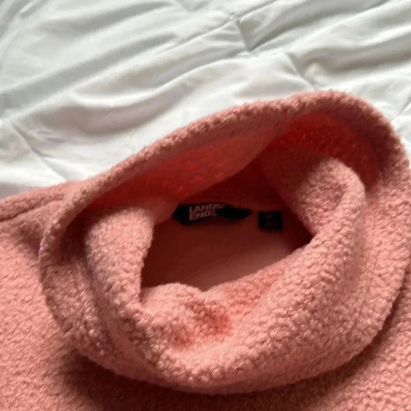 Lands end pink pullover cowl neck medium - Picture 2 of 7